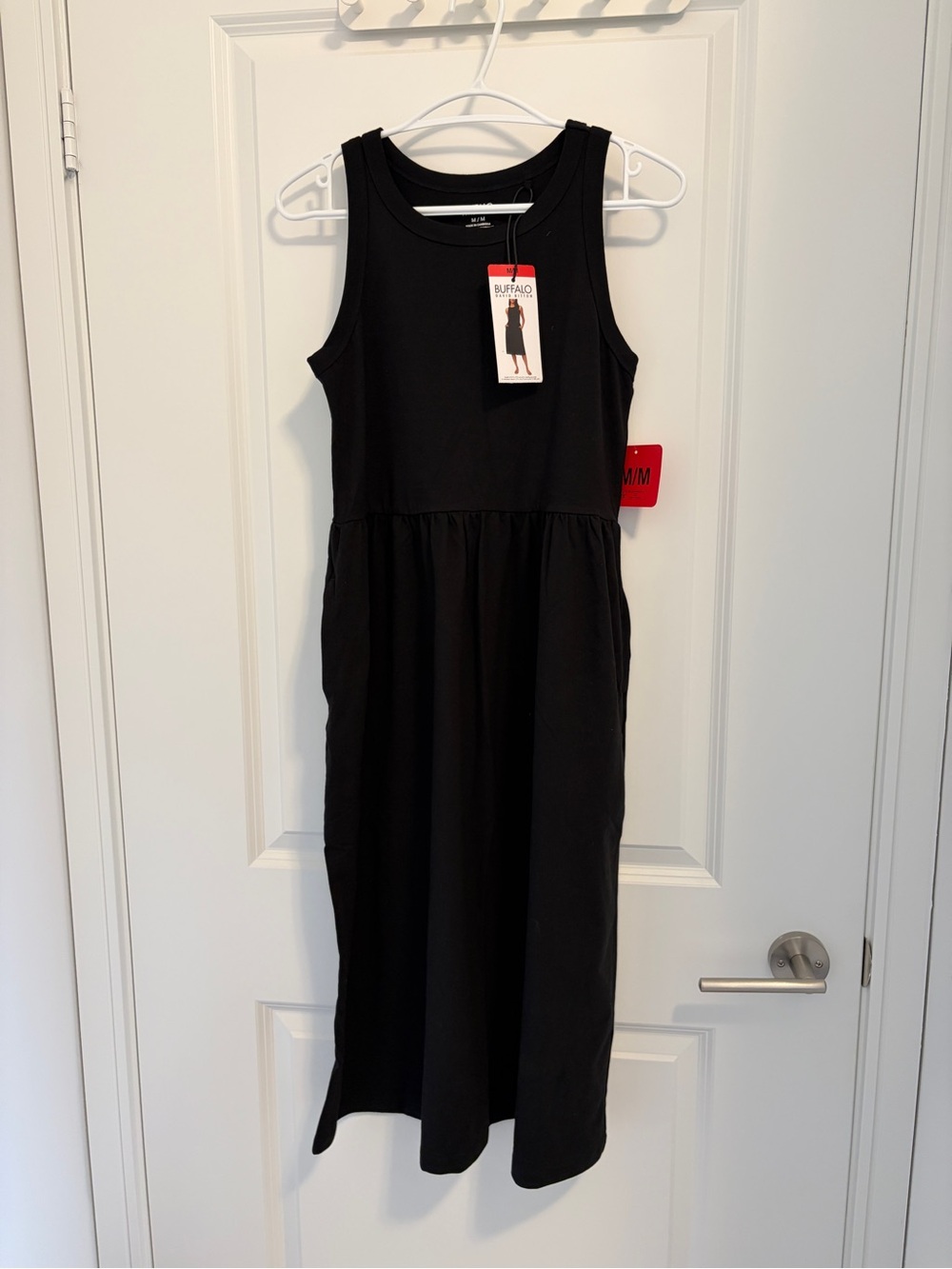 Buffalo David Bitton Black Sleeveless Midi Dress with Tag